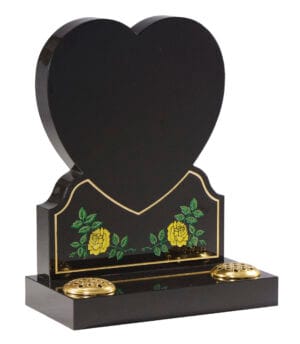 wg156 heart shaped memorial with roses