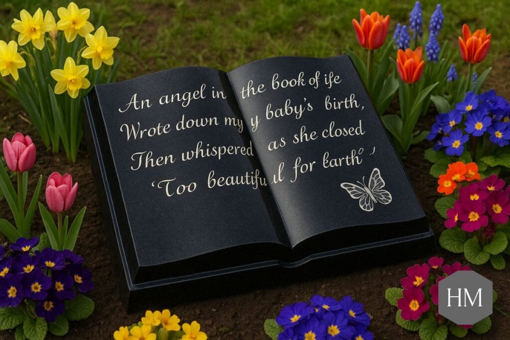 childrens memorial book headstone